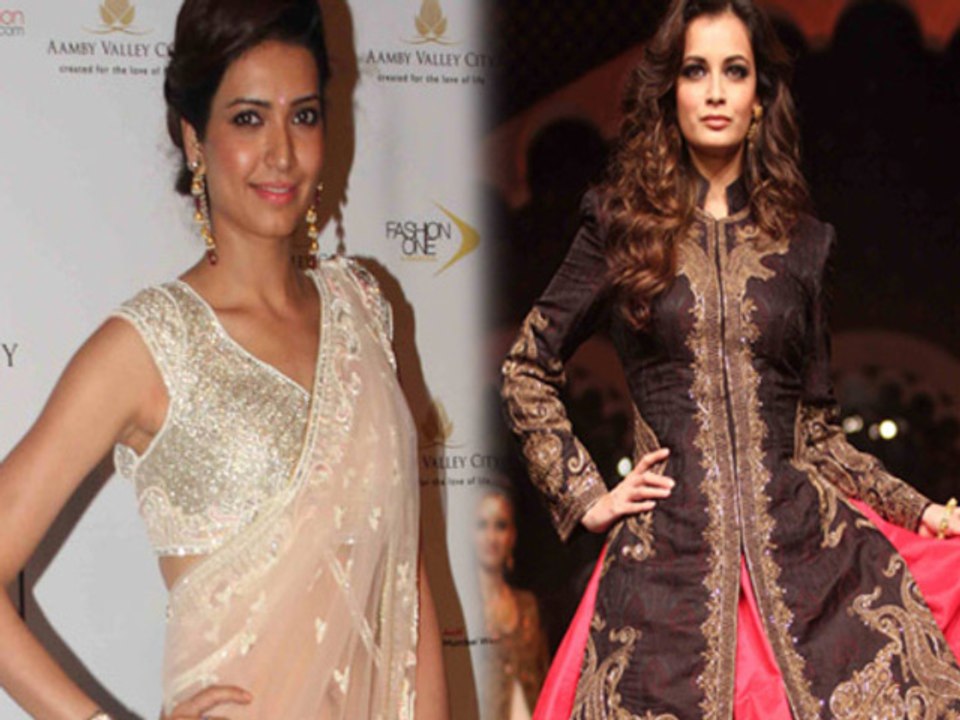 Karishma Tanna Dia Mirza At India Bridal Fashion Week