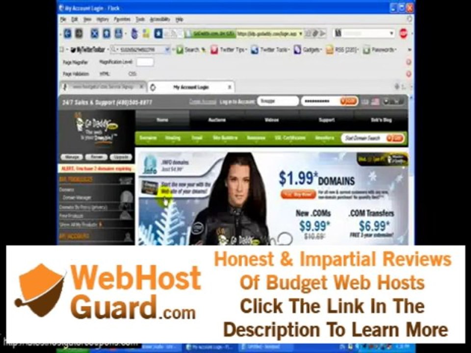 Setting up web site hosting with HostGator