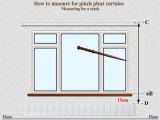 How to measure for made to measure pinch pleat curtains using a track
