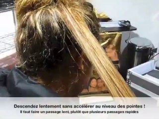 Lissage d'une mèche rebelle sur le stand L'liss