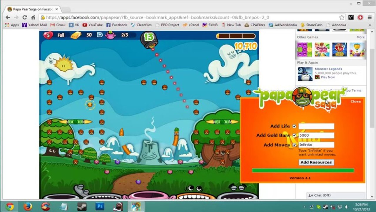 Papa Pear Saga Hack (PROOF IN VIDEO) Updated 12/2013