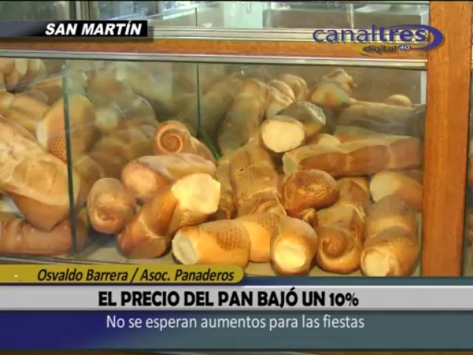 Bajó el precio del pan un 10%