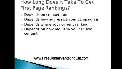 Dental SEO - How Long Will It Take For Me To Rank?