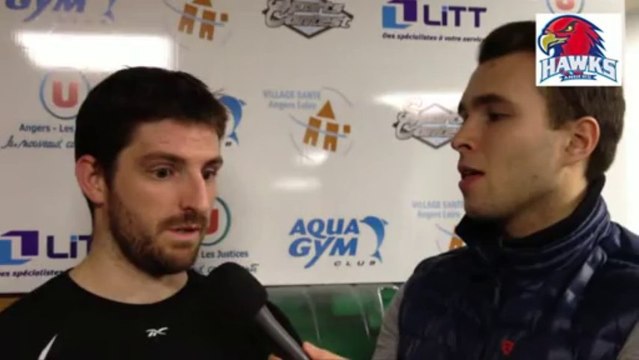 ANGERS 4 - 2 RETHEL (Elite, J.8) : Le débriefing de Jérôme Salley, le portier des Hawks