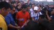 Filipino boxing legend Pacquiao visits typhoon victims