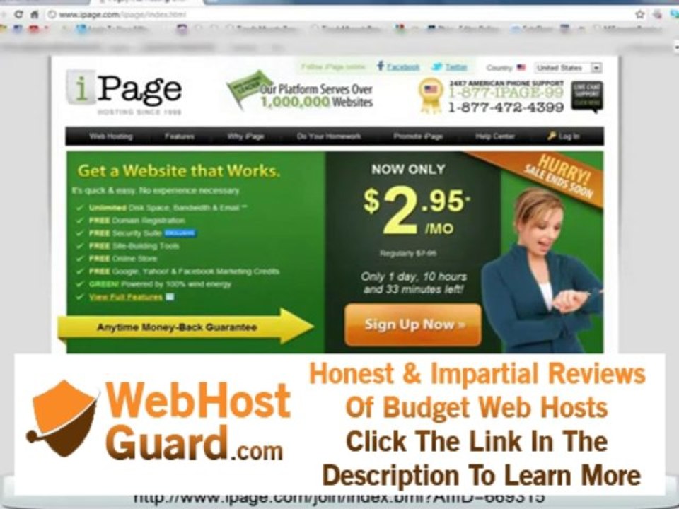 Como contratar el servicio de Hosting IPAGE para crear Websites (Ipage Tutorial)