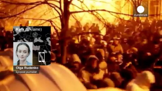 Ukraine government using thug force against media covering protests