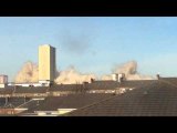 Multi-storey block of flats demolished in Glasgow