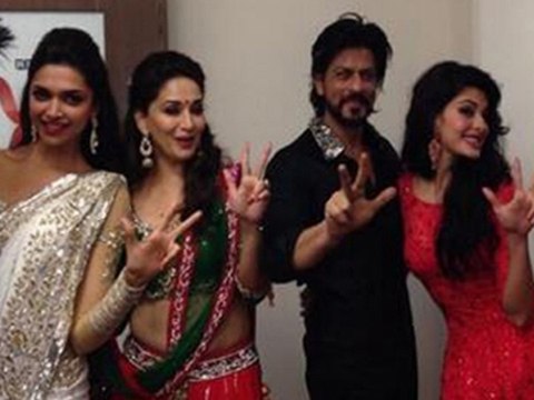 A Starry Evening In Dubai Shahrukh Khan Deepika Padukone And Madhuri Dixit
