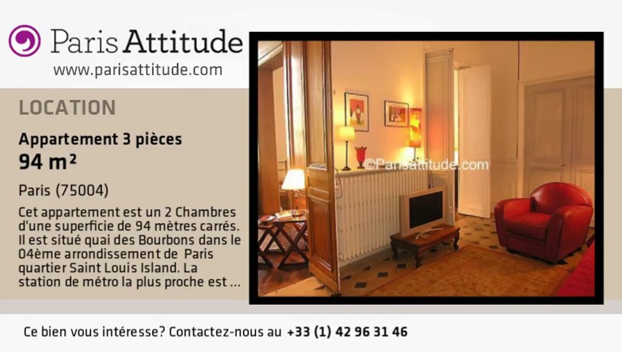 Appartement 2 Chambres à louer - Ile St Louis, Paris - Ref. 1008