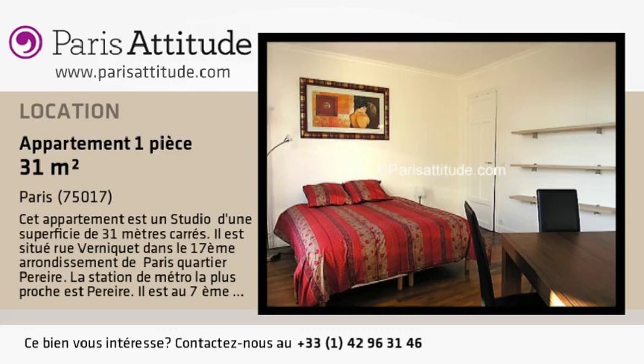 Appartement Studio à louer - Pereire, Paris - Ref. 4068