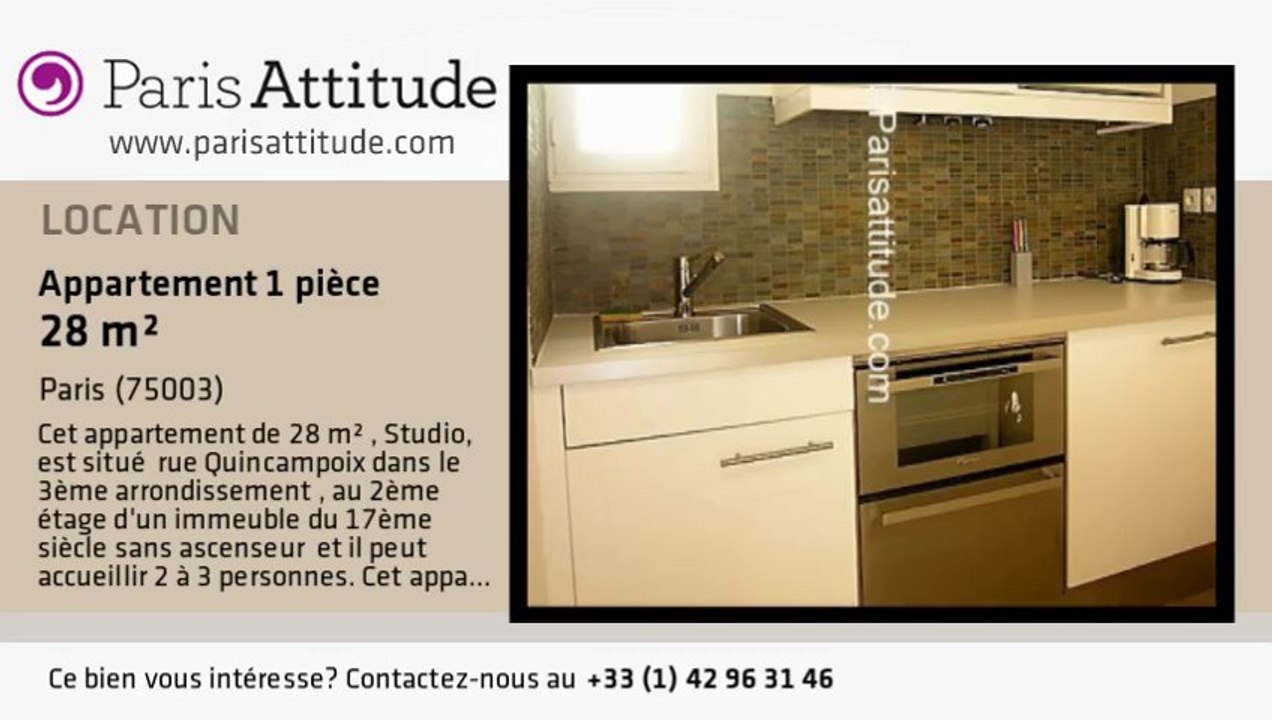 Appartement Studio à louer - Centre George Pompidou, Paris - Ref. 6270
