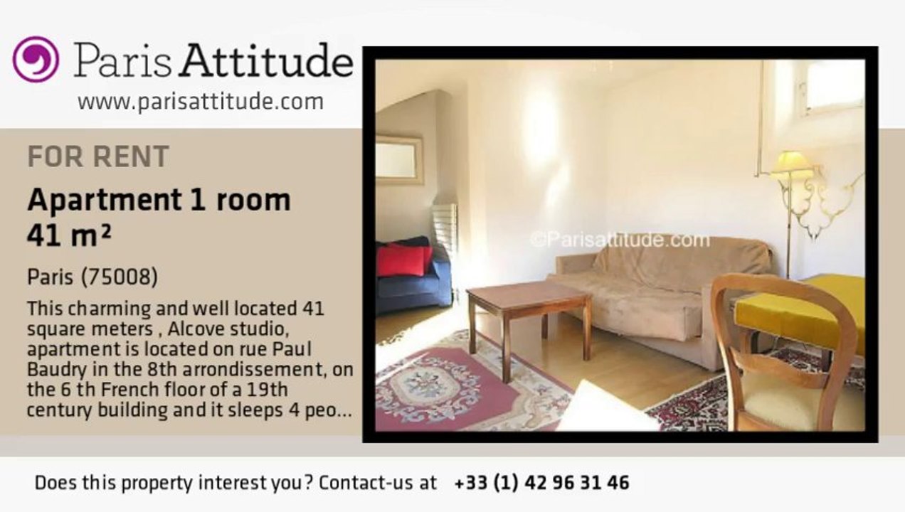 Alcove Studio Apartment for rent - Champs Elysées, Paris - Ref. 7636