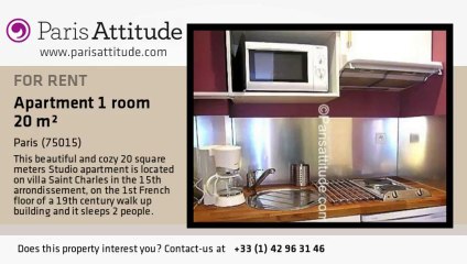 Studio Apartment for rent - Parc André Citroën, Paris - Ref. 3502