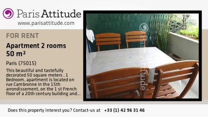 1 Bedroom Apartment for rent - Commerce, Paris - Ref. 4601