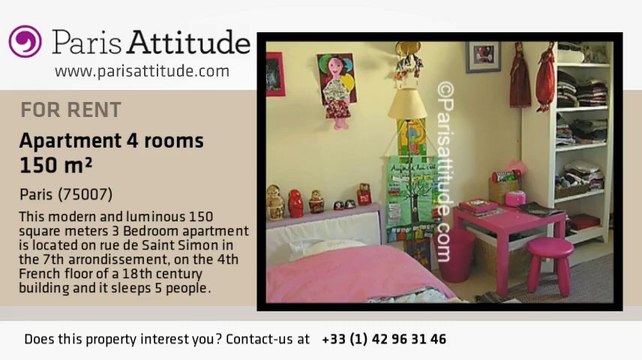 3 Bedroom Apartment for rent - Musée d'Orsay, Paris - Ref. 2262