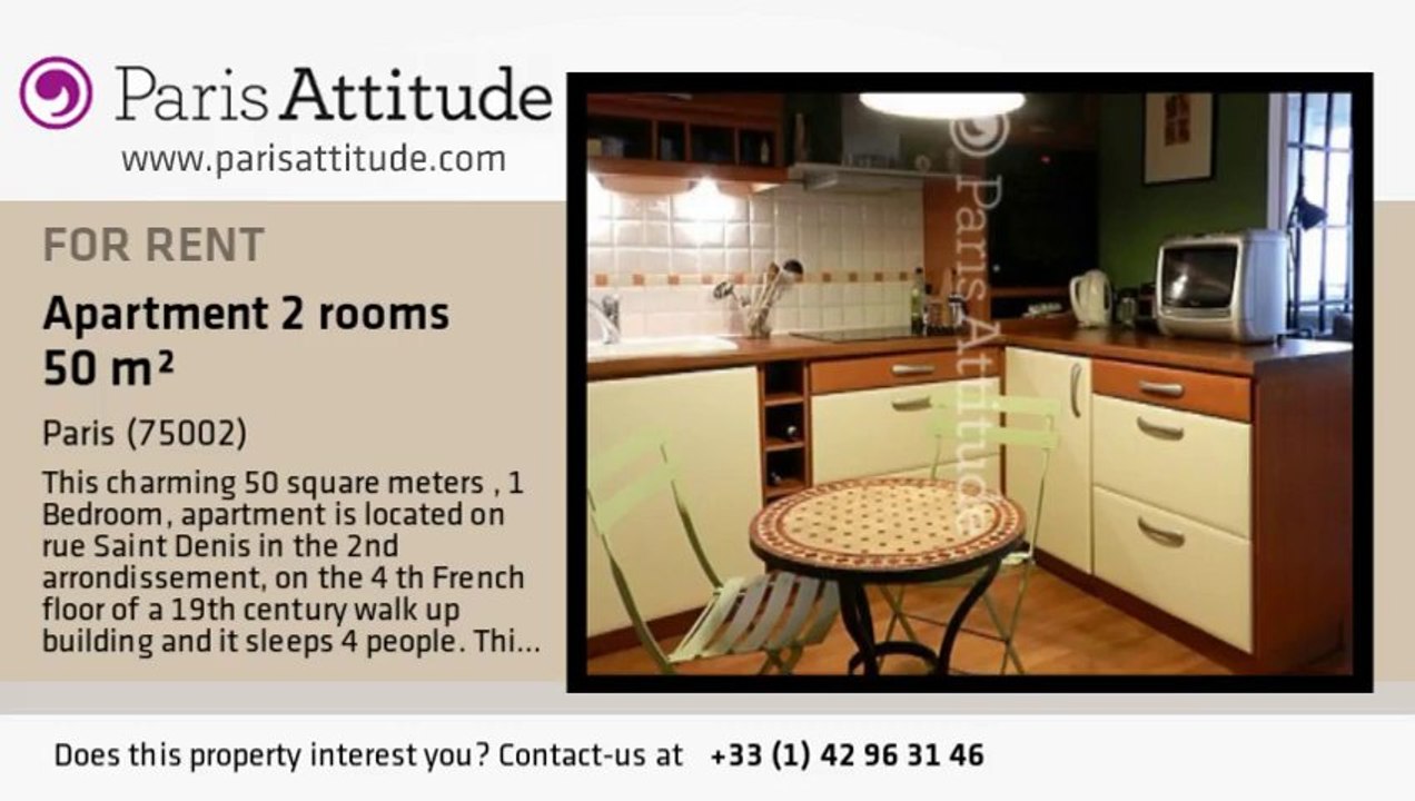 1 Bedroom Apartment for rent - Strasbourg St Denis, Paris - Ref. 7862