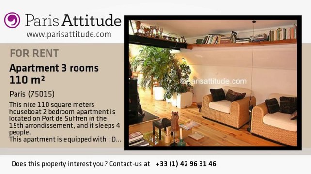 2 Bedroom Houseboat for rent - Tour Eiffel, Paris - Ref. 1131