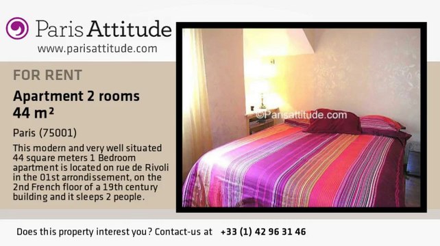 1 Bedroom Apartment for rent - Louvre, Paris - Ref. 4003