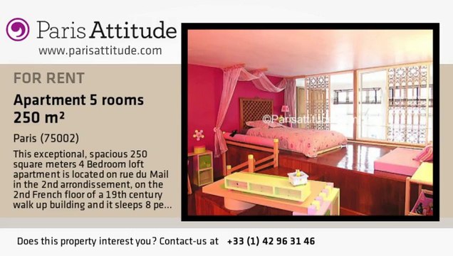 4 Bedroom Loft for rent - Bourse, Paris - Ref. 2802