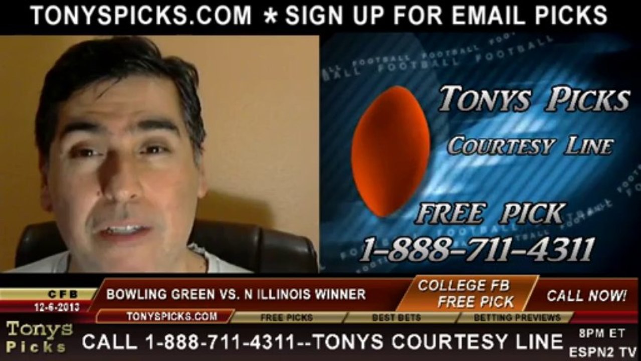 Northern Illinois Huskies vs. Bowling Green Falcons Pick Prediction NCAAF Odds 12-6-2013