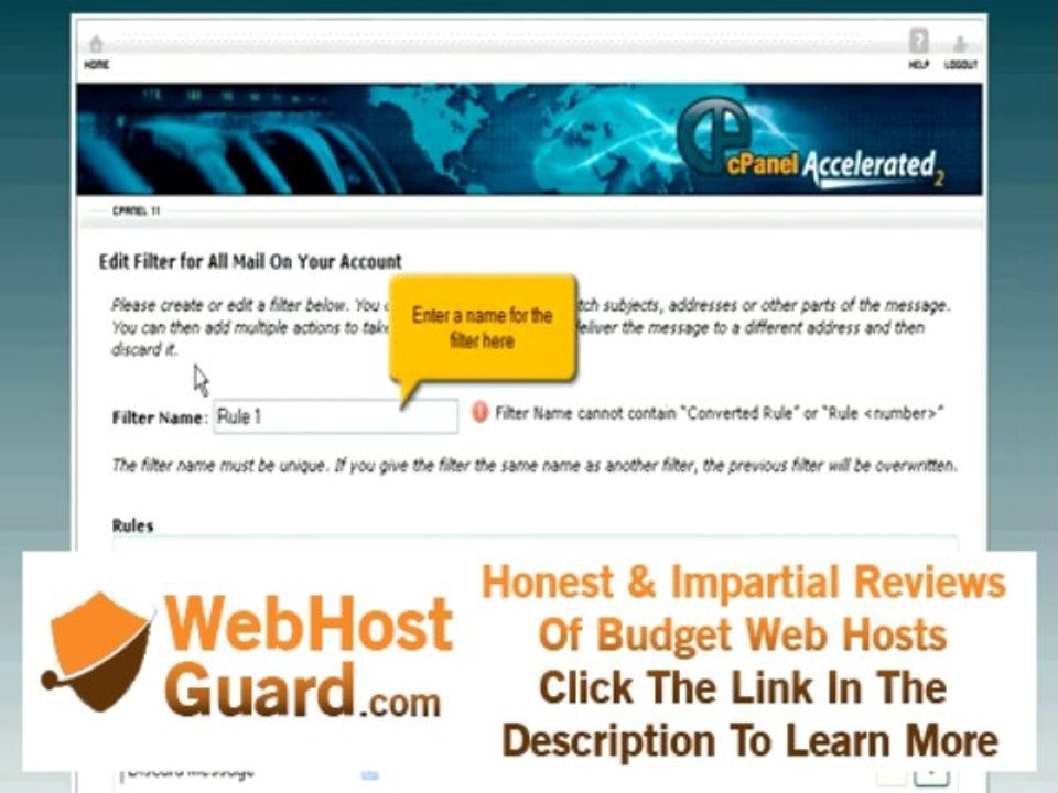 Web Hosting - How to setup email fiters in Cpanel from www.oryon.net