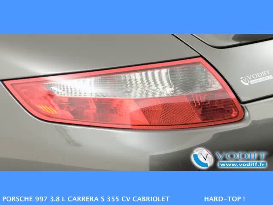 VODIFF : PORSCHE OCCASION ALSACE : PORSCHE 997 3.8 L CARRERA S 355 CV CABRIOLET HARD-TOP !