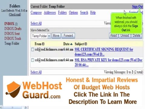 Using Webmail In cPanel Website Hosting Tutorial YouTube