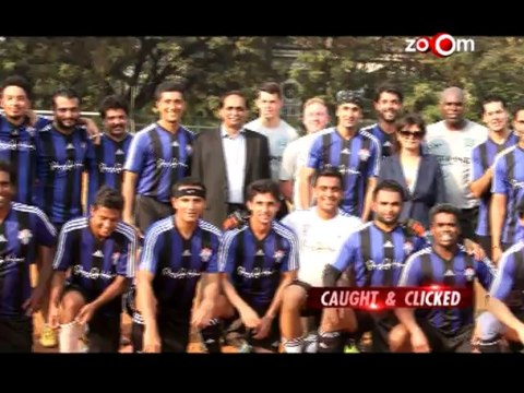 Ranbir Kapoor, Abhishek Bachchan, Karan Wahi & others playing football