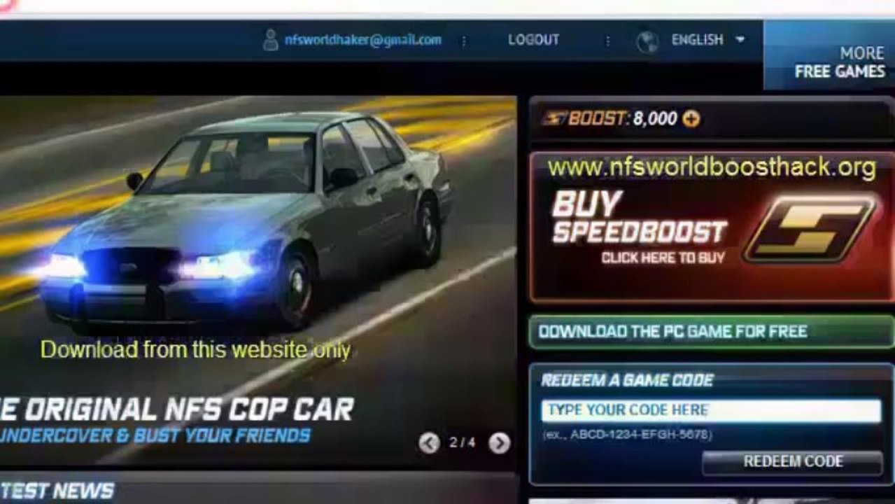 Need For Speed World Hack Faster 2013