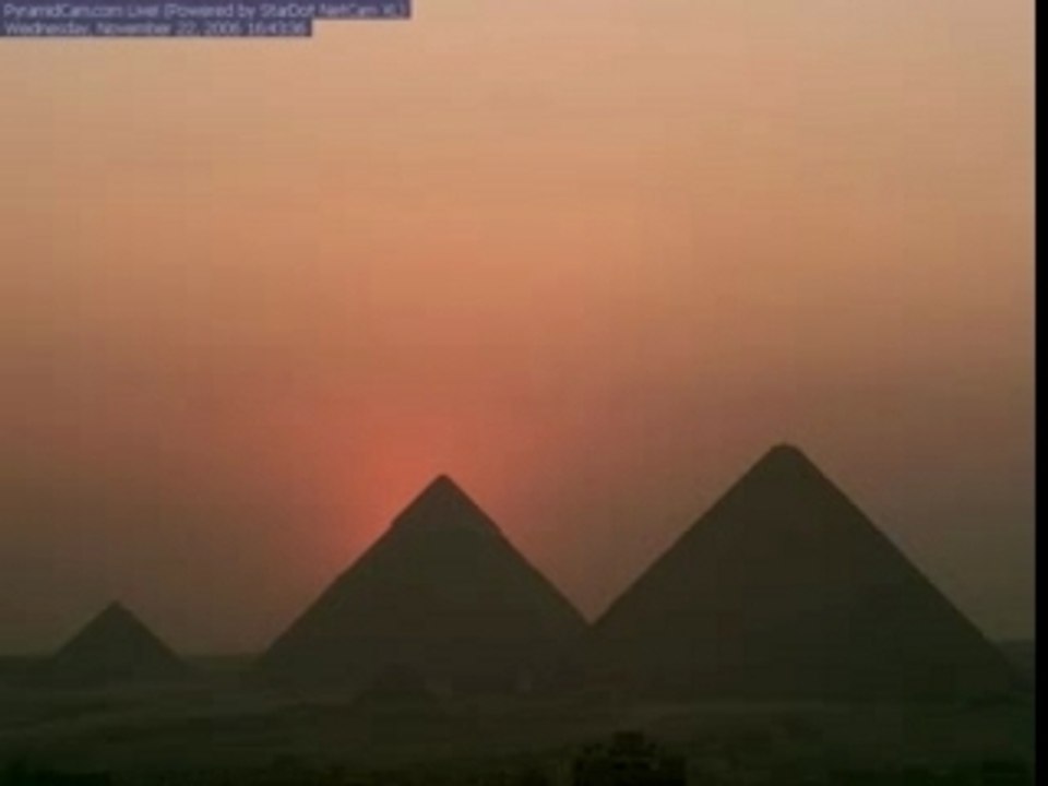 Pyramidcam Sunset as seen on 11/22/2006
