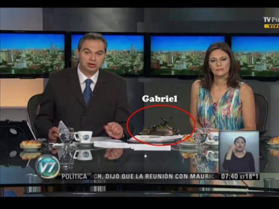 Visión Siete disturbios en Cordoba aparece Gabriel en el estudio