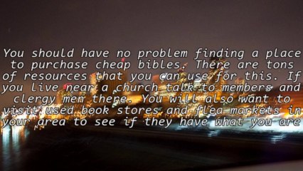Getting Your Hands On Cheap Bibles