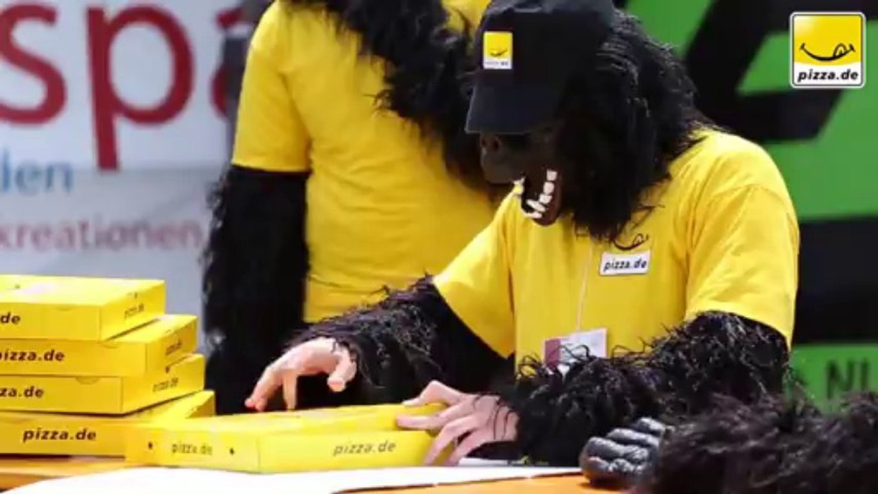 Das Gorillamarketing von pizza.de. Essen bestellen in Berlin, Hamburg, München mit Spaß!