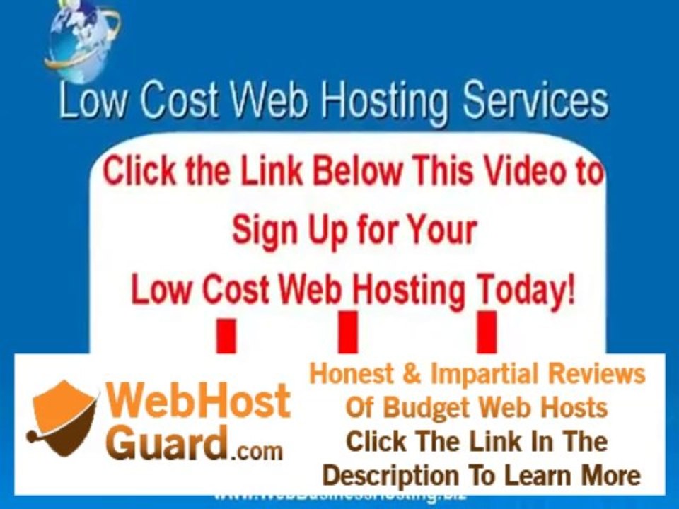 Low Cost Web Hosting Services