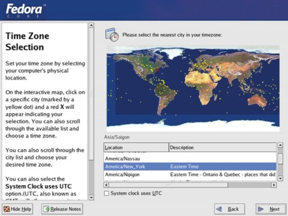 Install Fedora core