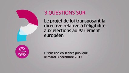 [Questions sur] PJL transposant la directive relative à l’éligibilité aux élections au Parlement européen