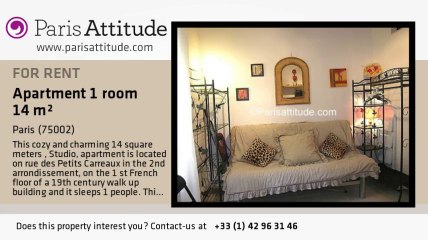 Studio Apartment for rent - Montorgueil, Paris - Ref. 5440