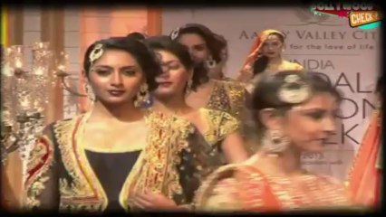 ADITI RAO HYDARI WALKS THE RAMP AT BRIDAL FASHION WEEK
