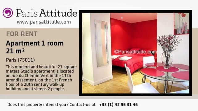 Studio Apartment for rent - Ménilmontant, Paris - Ref. 4126