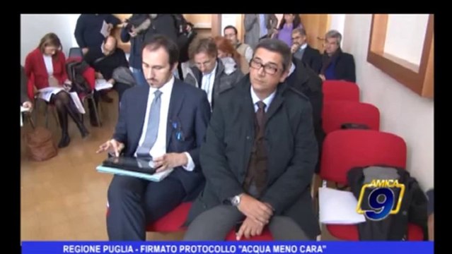 Regione Puglia | Firmato protocollo acqua meno cara