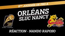 Réaction de Nando Raposo - J09 - Orléans reçoit Nancy