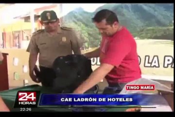 Tingo María: cámaras de seguridad delataron a un ladrón de hoteles