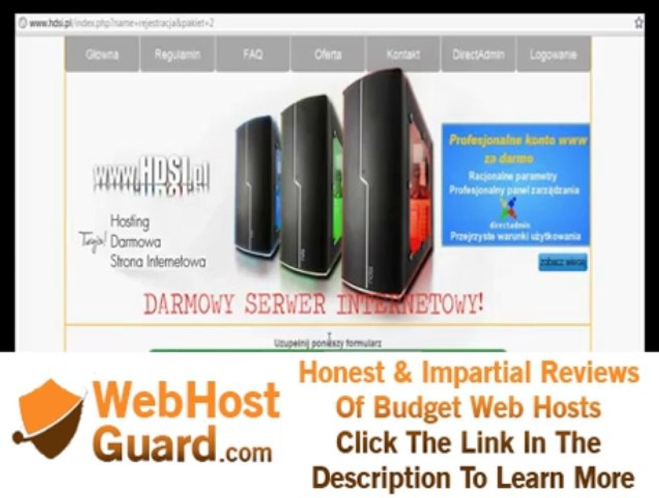 Jak stworzyć konto na www.HDSI.pl ?- Darmowy Hosting - tutorial