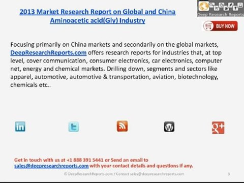 2013 Global and China Aminoacetic acid (Gly) Industry - Market Research Report