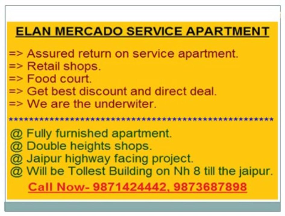 9873687898///Elan mercado///9871424442=food court+retail shops gurgaon