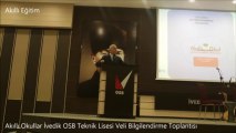 İvedik OSB Başkanı Hasan Gültekin'in İvedik OSB Teknik Lisesi Veli Bilgilendirme Toplantısı Konuşması
