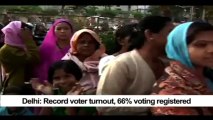 Delhi: Record voter turnout, 66% voting registered