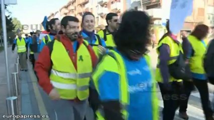 Marcha trabajadores Edesa para exigir recolocación