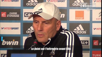OM: Baup fait le point sur l'infirmerie avant Lille